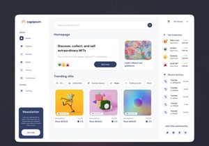 NFT Dashboard Website - Light Theme
