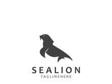 Sea lion mammal logo design animal sea illustration template