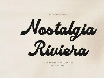 Nostalgia Riviera | Handwritten Bold Script preview picture