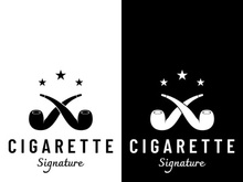 Smoking pipe vintage logo