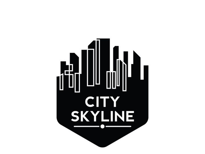 Modern City skyline illustration in flat design