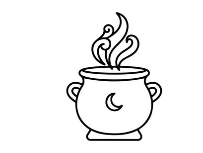 Steaming hot soup pot with rising vapor on stove. Classic cooking pot boiling broth for healthy meal preparation.