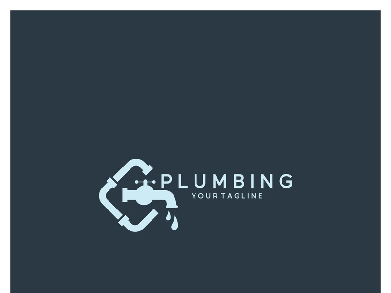 Plumbing logo vector design template. water pipe logo design.Leaking water logotype,Design Concept, Creative Symbol, Icon
