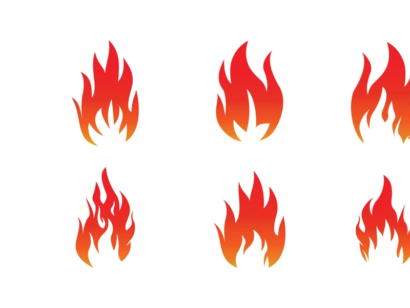 Flames Logo icon illustration vector design template