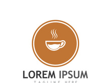 Creative coffee bean logo design.