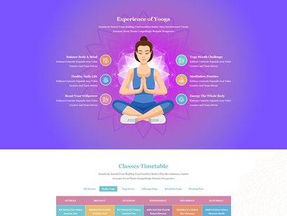 Yoga And Fitness  PSD Template