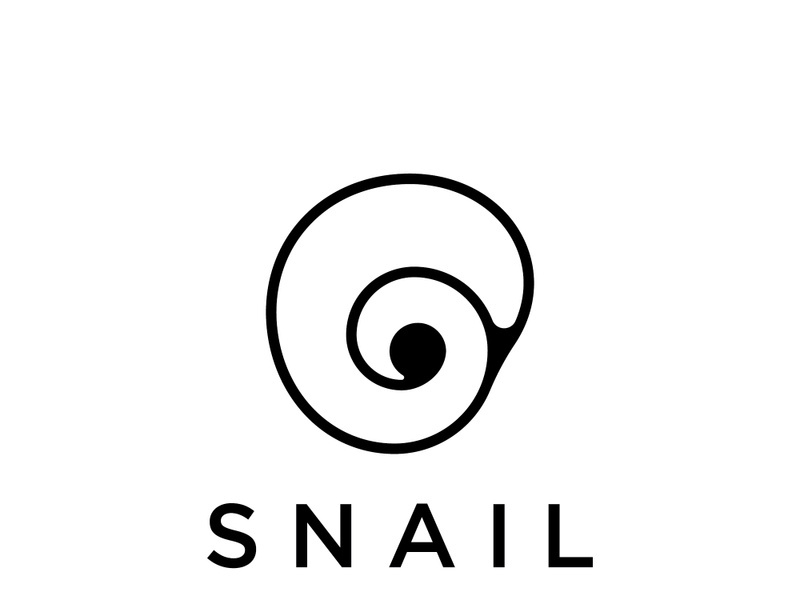 Snail logo design.