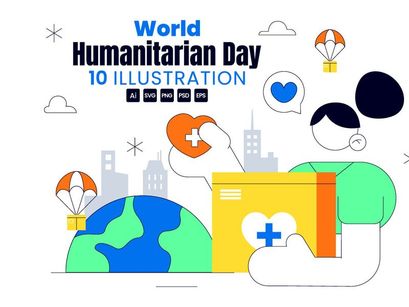 10 World Humanitarian Day Illustration