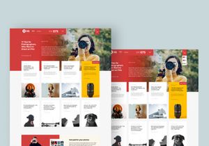 Photography Magazine Web Page UI Kit