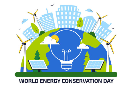 10 World Energy Conservation Day Illustration
