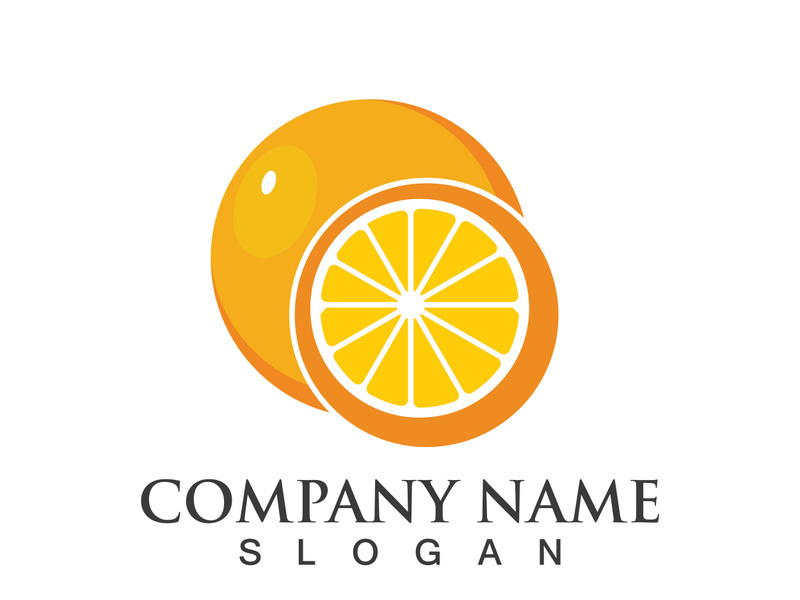Orange logo design Vector icon illustration design