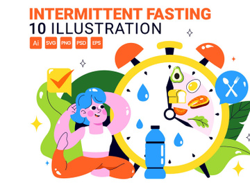 10 Intermittent Fasting Illustration preview picture