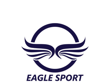 Eagle wing logo design vector image template preview picture