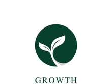 Green seed logo icon vector illustration