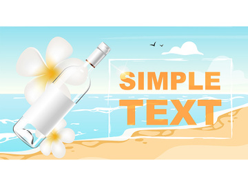 Vodka realistic vector product ads banner template preview picture