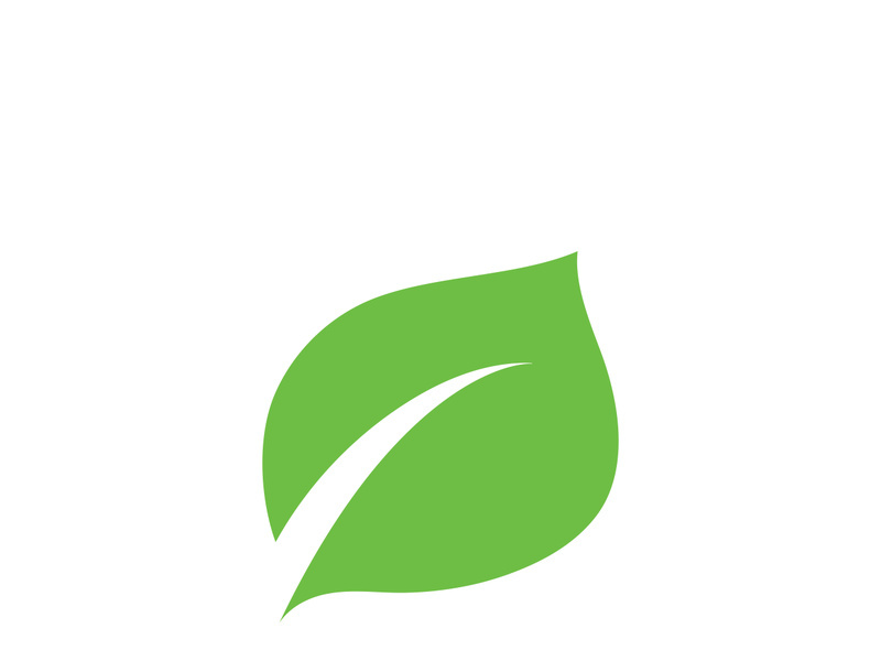leaf logo green ecology nature element vector image