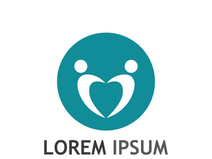 Community of people logo design with creative idea.