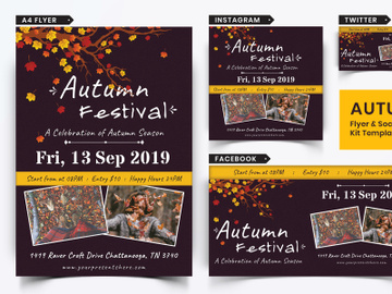 Autumn Festival Flyer & Social Media Pack-11 preview picture