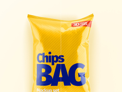 Chips Bag Mockup Set (glossy/matte)