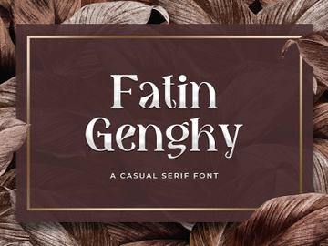 Fatin Gengky - Casual Serif Font preview picture