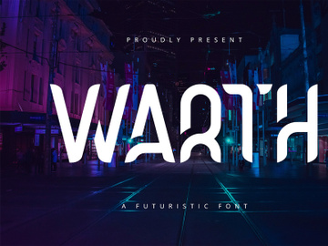 Warth - Futuristic Display Font preview picture