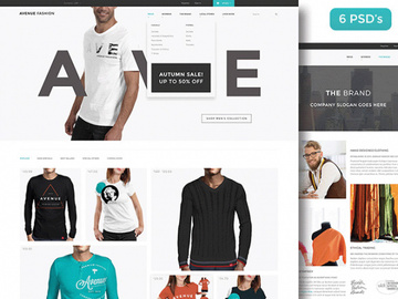 Avenue Fashion: Free PSD ecommerce template preview picture