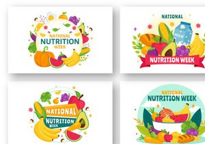 9 National Nutrition Week Day Illustration
