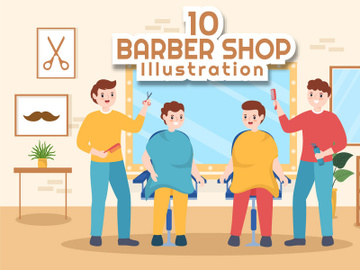 10 Barber Shop Illustration preview picture