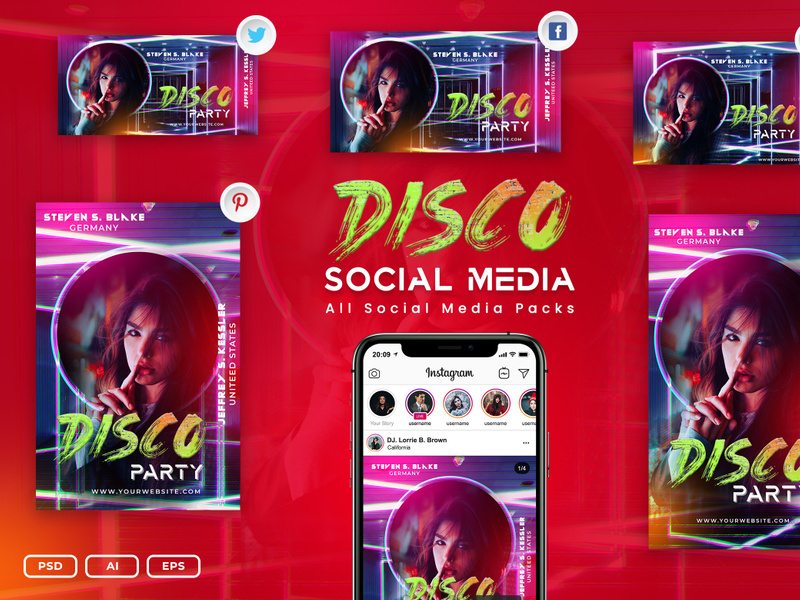 Disco Party Social Media Posts