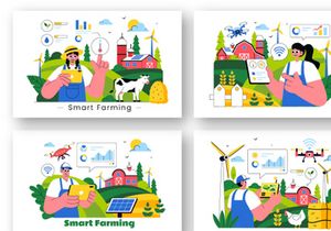 10 Smart Farming Technology Illustration