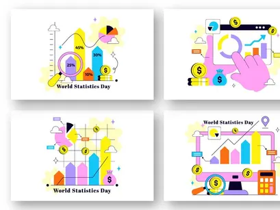 10 World Statistics Day Illustration