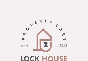 Lock House secure logo design, smart key home vector concept template