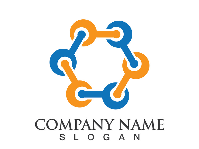 Molecule symbol logo template vector illustration design