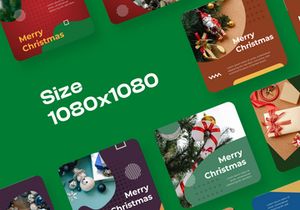 60 Bundle Merry Christmas Instagram Post Template