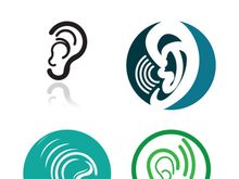 Hearing logo template vector icon design