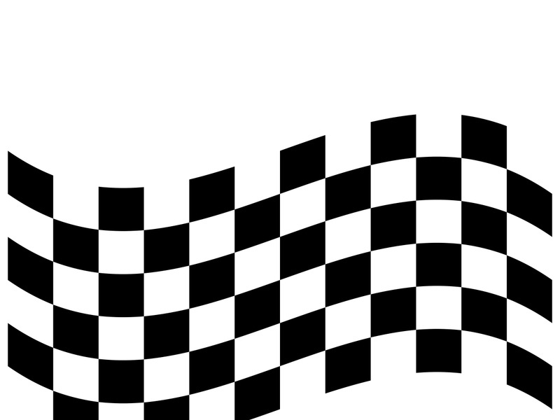 Creative and modern racing flag logo design.