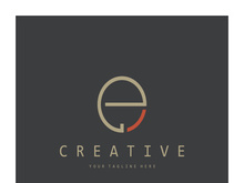 creative letter e logo design, for brand, startup, business, company, identity, application, vector