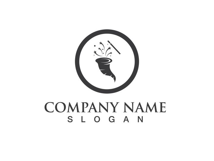 magic hat logo vector icon