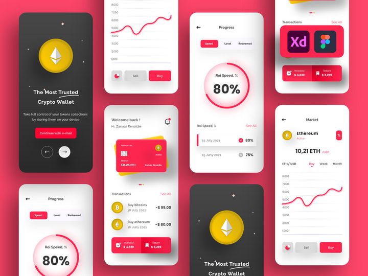 Crypto Wallet App Design