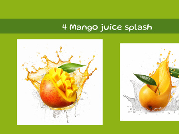 Mango juice splash AI image preview picture