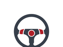 Steering Wheel vector image logo