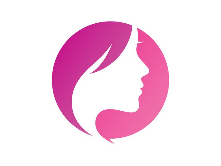 hair woman and face logo and symbols