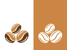 Coffee bean icon vector illustration template