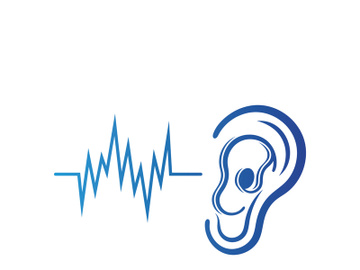 Hearing logo template and symbol vector icon design preview picture
