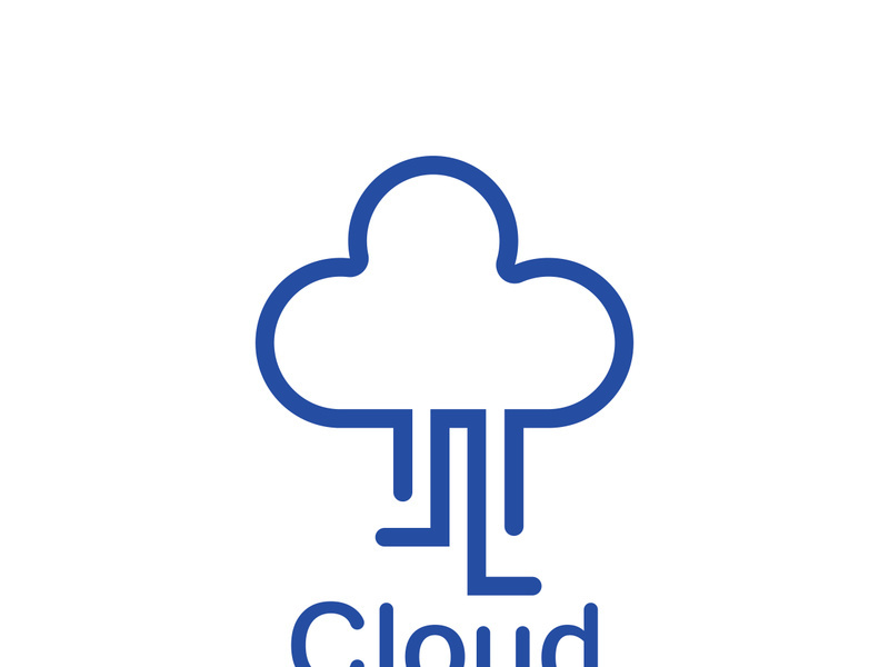 Cloud logo vector icon illustration