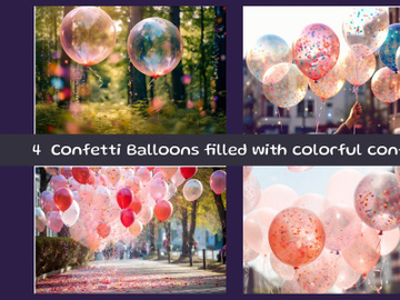Confetti Balloons filled with colorful confetti preview picture