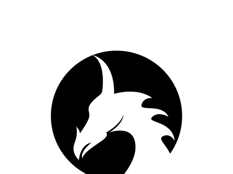 Dragon illustration icon design template vector