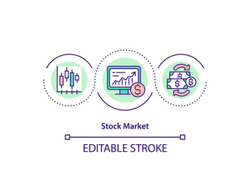 Stock market concept icon preview picture