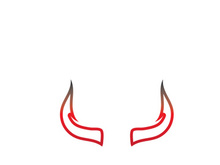 Devil horn Vector icon design illustration Template