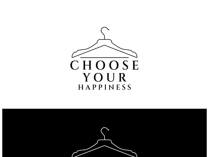 Simple clothes hanger logo details with creative design.for business, boutique, fashion, lifestyle, beauty, wardrobe, wedding dress, clothing store